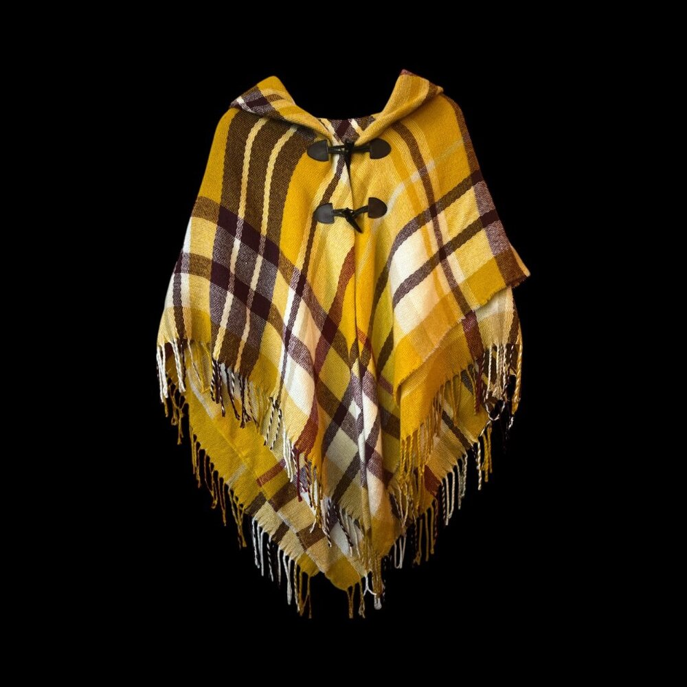 C est 1946 Blanket Wrap plaid pattern one size
